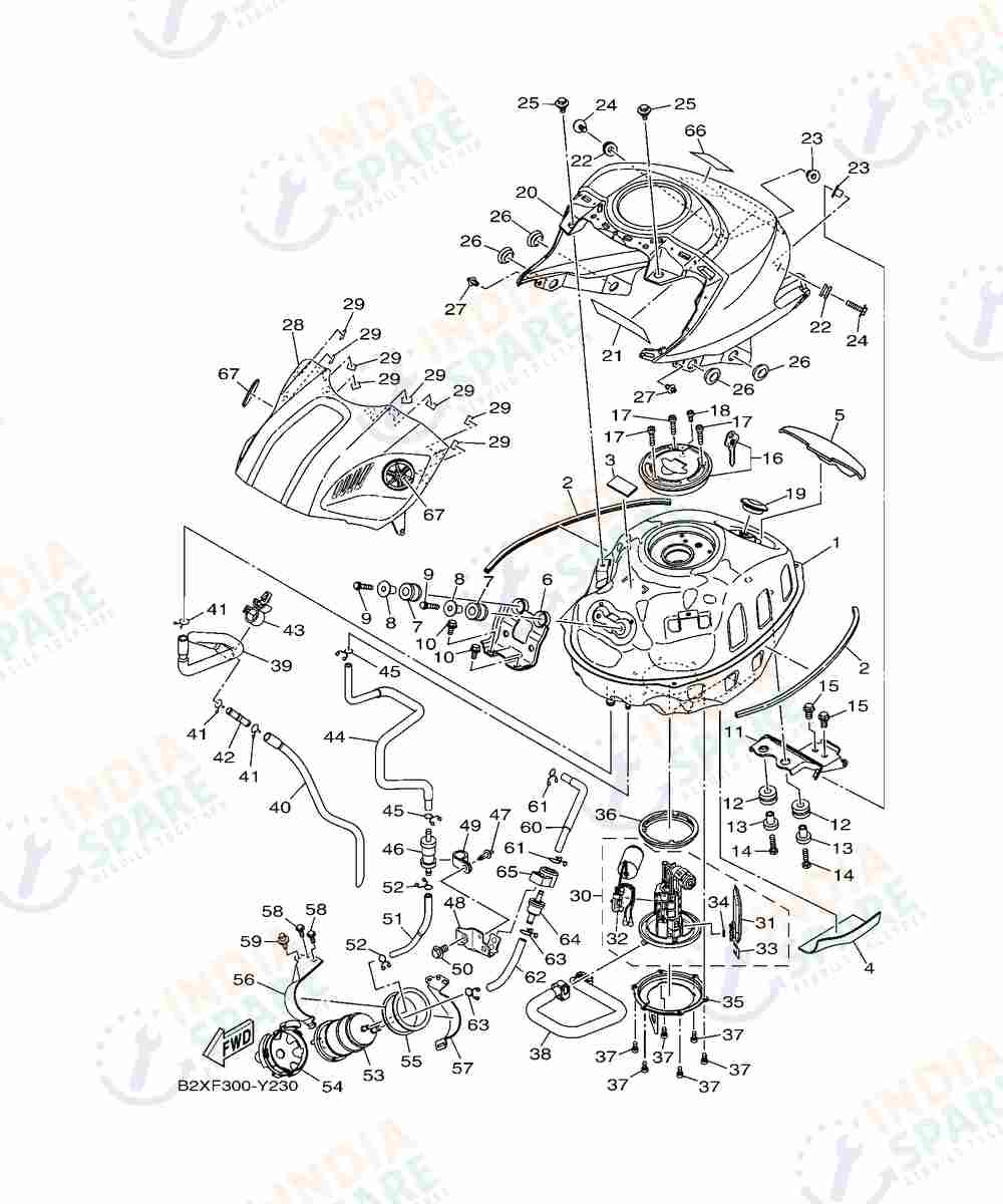 YAMAHA D782 R3 Series FUEL TANK